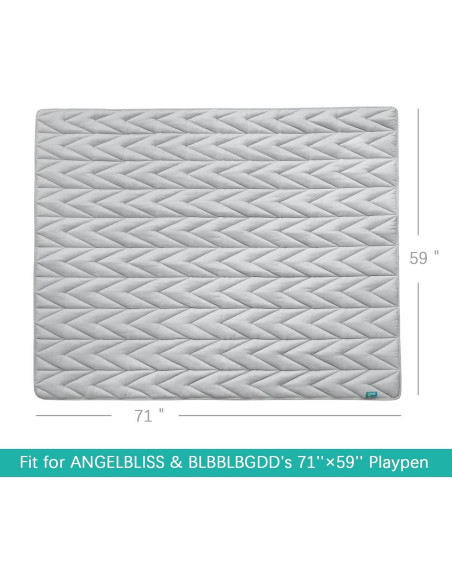 Alfombra de Juego Biloban 180x150 cm Antideslizante Gris Alfombra de Juego Biloban 180x150 cm Antideslizante Gris