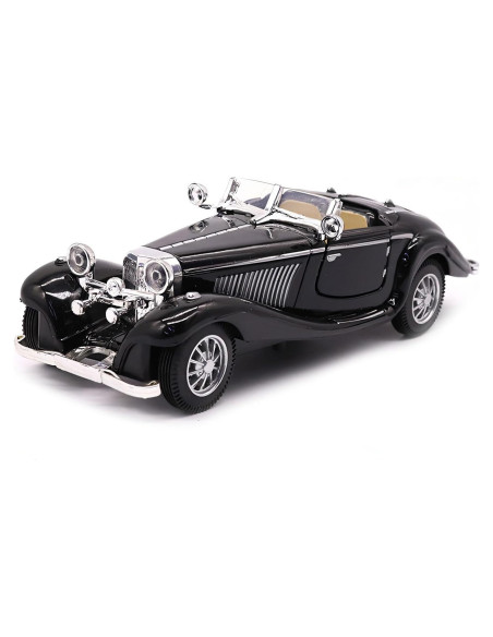 Coche Clásico de Metal PUXU 1:28 Retroceso Negro 16.8cm Coche Clásico de Metal PUXU 1:28 Retroceso Negro 16.8cm