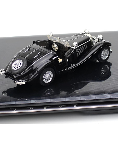 Coche Clásico de Metal PUXU 1:28 Retroceso Negro 16.8cm Coche Clásico de Metal PUXU 1:28 Retroceso Negro 16.8cm