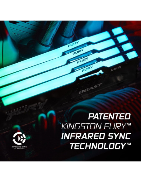 Memoria Kingston Fury Beast 32GB DDR5 6000MT/s RGB Memoria Kingston Fury Beast 32GB DDR5 6000MT/s RGB