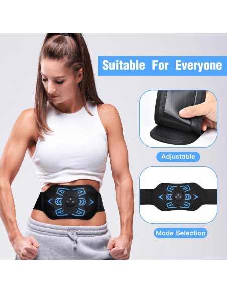 Cinturón Estimulador Abdominal Dearkukly Ktr-2492 USB 15 Modos Cinturón Estimulador Abdominal Dearkukly Ktr-2492 USB 15 Modos