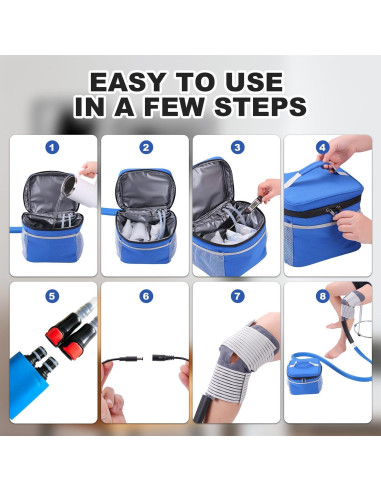 Máquina de Terapia Fría Veanvoky con Almohadilla Universal Azul