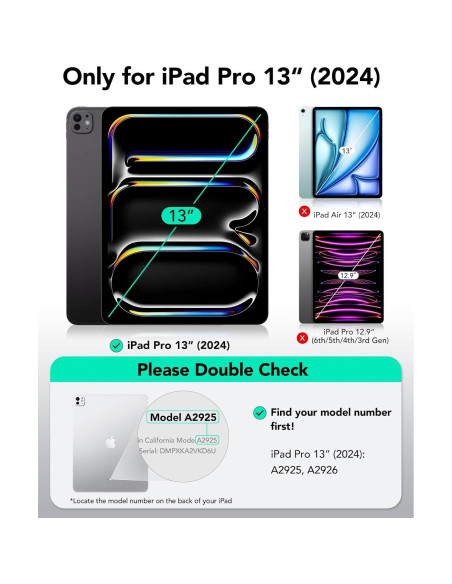 Funda Rotativa ESR para iPad Pro 13" (2024) Rojo Funda Rotativa ESR para iPad Pro 13" (2024) Rojo