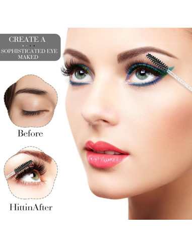 300 Varitas Desechables para Pestañas Obinhere - Negro