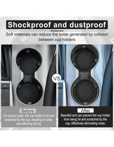 Posavasos SINGARO de Silicona para Coche, 4 Piezas Antideslizantes