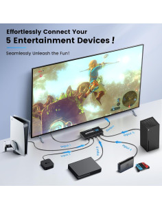 Interruptor HDMI 5x1 NEWCARE 4K@60Hz con Control Remoto 2
