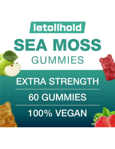 Gomitas de Musgo Marino Orgánico Letollhold - 60 Unidades con Ashwagandha y Fucus