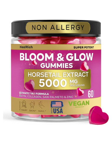 Gomitas Veganas HealRich para Cabello, Piel y Uñas - Biotina y Colágeno