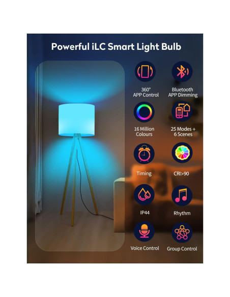 Bombillas Inteligentes ILC Alexa 12W RGB 1200 Lúmenes (Paquete de 6) Bombillas Inteligentes ILC Alexa 12W RGB 1200 Lúmenes (Paquete de 6)