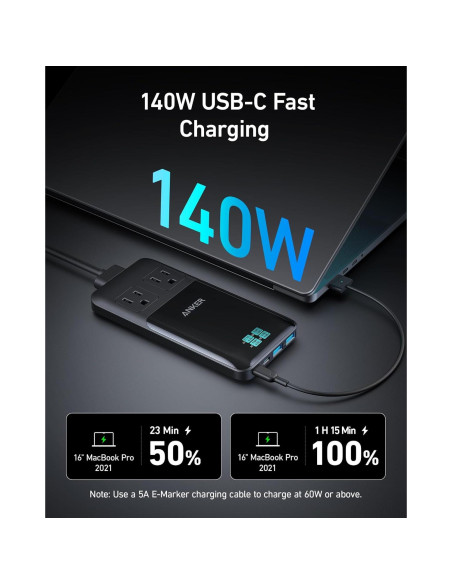 Estación de Carga Anker Prime 6-en-1 140W USB C Compacta Estación de Carga Anker Prime 6-en-1 140W USB C Compacta