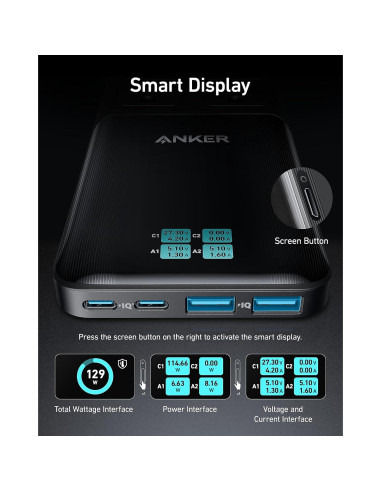 Estación de Carga Anker Prime 6-en-1 140W USB C Compacta