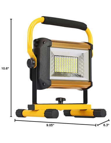Luz de Trabajo LED OTYTY 8000 Lúmenes 100W Recargable IP65