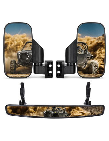 KEMIMOTO Espejos Laterales y Central UTV 2.21 kg Convexo