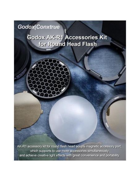 Kit Accesorios Godox AK-R1 y Adaptador S-R1 para Flash Kit Accesorios Godox AK-R1 y Adaptador S-R1 para Flash