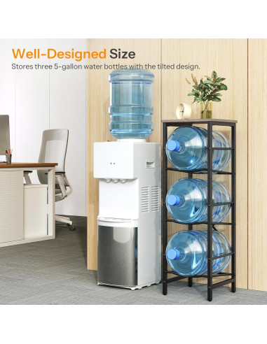 Soporte para Botellas HOOBRO 3 Niveles Industrial Greige