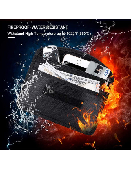 Bolsa Faraday Tamfile a Prueba de Fuego 21.5x11.4cm Negra Bolsa Faraday Tamfile a Prueba de Fuego 21.5x11.4cm Negra