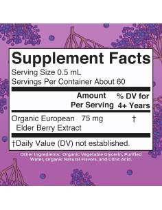 Gotas Líquidas de Saúco MaryRuth 29.57ml - Suplemento Infantil 2