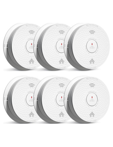 Detector de Humo y Monóxido Siterlink GS886-C Paquete de 6