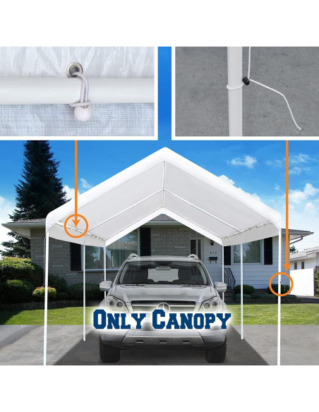 Cubierta de repuesto para carport Genérico 3.66x6.10m blanca Cubierta de repuesto para carport Genérico 3.66x6.10m blanca