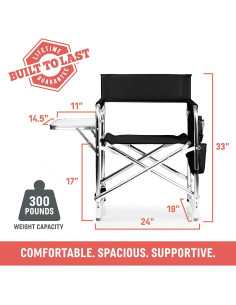 Silla Deportiva Picnic Time con Mesa Lateral - Verde Cazador 2