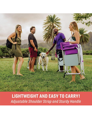 Silla Deportiva Picnic Time con Mesa Lateral - Verde Cazador
