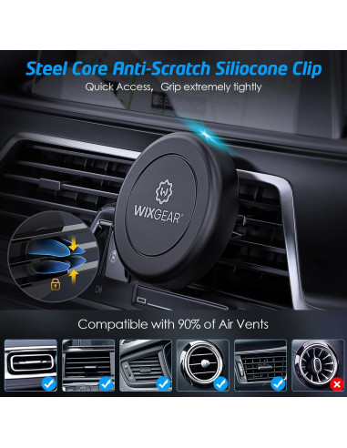 Soporte Magnético para Teléfono Auto WixGear 2 Piezas