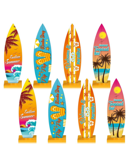 Decoraciones de Mesa Playa Blulu 8 Pcs Tabla Surf 21x6 cm Decoraciones de Mesa Playa Blulu 8 Pcs Tabla Surf 21x6 cm