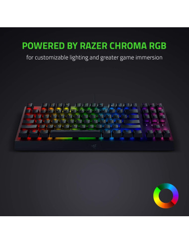 Teclado Mecánico Razer BlackWidow V3 TKL - Interruptores Amarillos