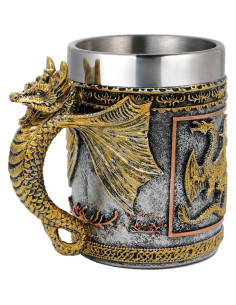 Taza de Dragón Dorado Alikiki - 0.45L de Acero Inoxidable 2