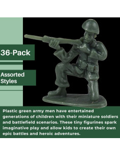 Juego de Soldados Verdes Toy U.S. Toy - 36 Piezas 5 cm 2