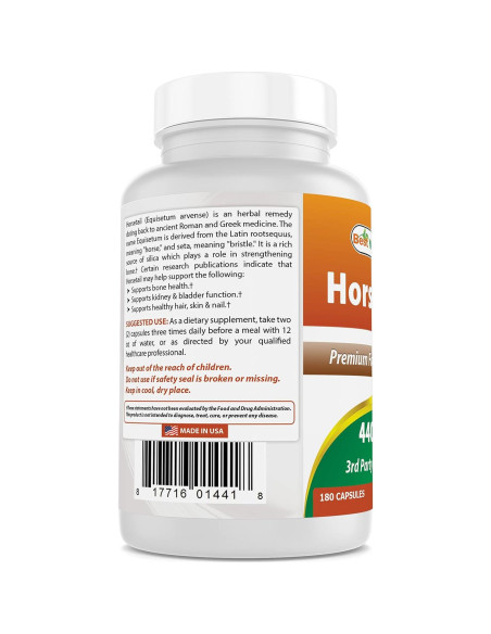Cápsulas de Cola de Caballo 440 mg - 180 Unidades - Mejores Naturales Cápsulas de Cola de Caballo 440 mg - 180 Unidades - Mejores Naturales