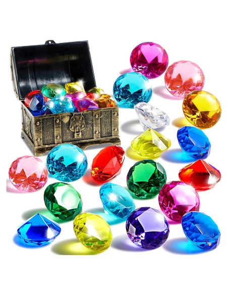 Juguete de Buceo Joyin 16 Gemas Coloridas con Cofre Juguete de Buceo Joyin 16 Gemas Coloridas con Cofre