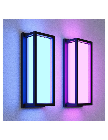 Luces Exteriores Inteligentes RGB 18W 2 Paquete Rosykite Luces Exteriores Inteligentes RGB 18W 2 Paquete Rosykite
