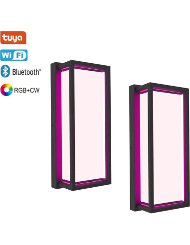 Luces Exteriores Inteligentes RGB 18W 2 Paquete Rosykite