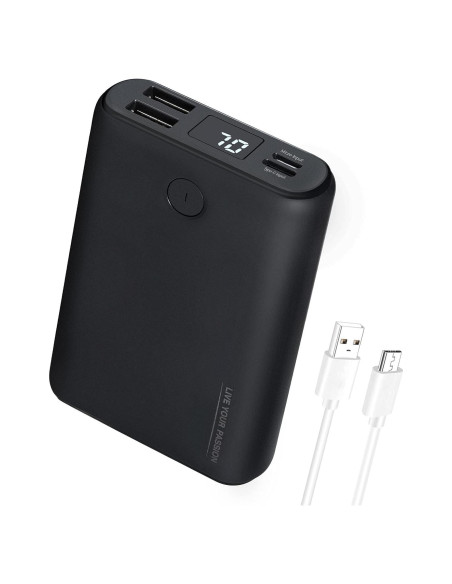 Batería Externa TIDEWE 10000mAh Cargador USB-C Doble Salida Batería Externa TIDEWE 10000mAh Cargador USB-C Doble Salida