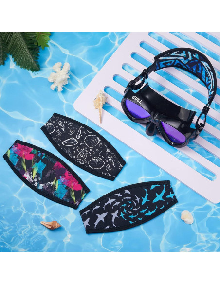 Cubiertas de Neopreno Frienda para Máscara de Buceo 4 Piezas Cubiertas de Neopreno Frienda para Máscara de Buceo 4 Piezas