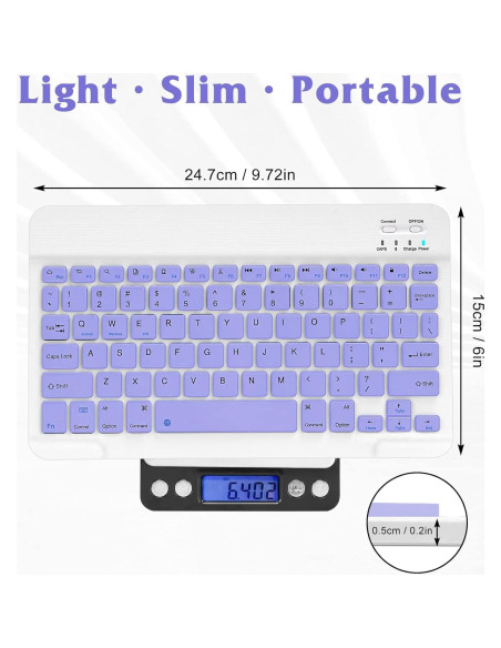 Teclado Bluetooth UrbanX KB030 Púrpura para Tablets y PC Teclado Bluetooth UrbanX KB030 Púrpura para Tablets y PC