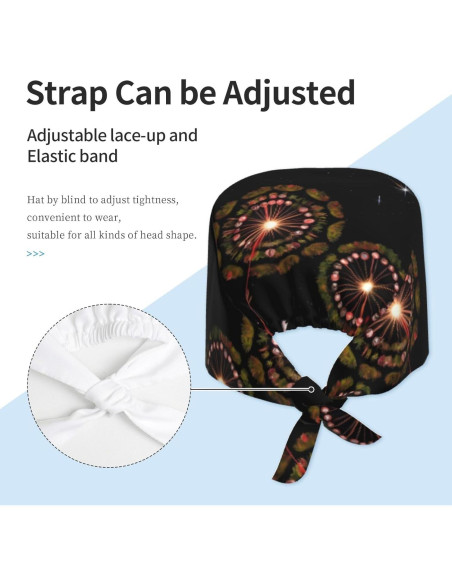Gorro de Trabajo Transpirable YYHWHJDE para Chef y Enfermería Negro Gorro de Trabajo Transpirable YYHWHJDE para Chef y Enfermería Negro