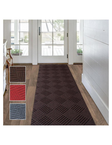 Alfombra Antideslizante LITA 61x183 cm Marrón para Pasillo Alfombra Antideslizante LITA 61x183 cm Marrón para Pasillo