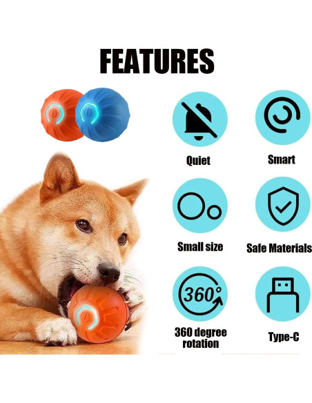 Pelota Temblorosa para Perros Huooerpthuore Azul LED Pelota Temblorosa para Perros Huooerpthuore Azul LED