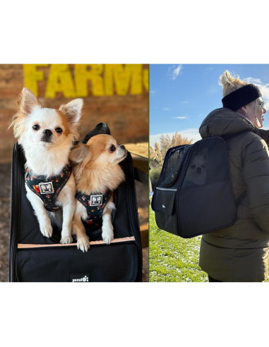Transportadora Mochila Pecute para Gatos y Perros Pequeños
