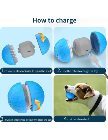 Pelota Interactiva para Perros Morhandisn 56mm Recargable USB