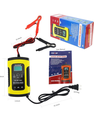 Cargador de Batería IEIK SBC-01 12V 5A para Autos y Motos