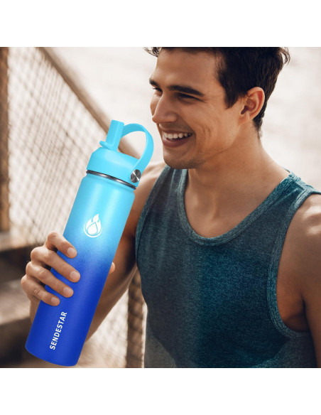 Botella de Agua SENDESTAR 24oz Acero Inoxidable Aislada Botella de Agua SENDESTAR 24oz Acero Inoxidable Aislada