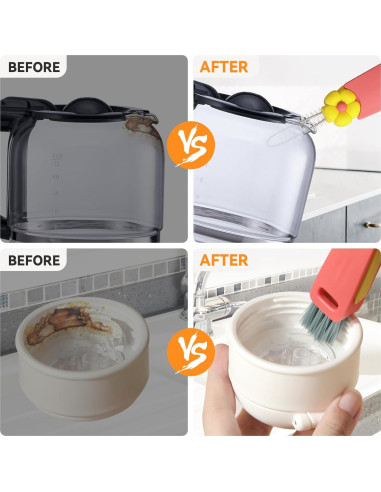 Juego de cepillos de limpieza Nodirz 3 en 1 para cocina