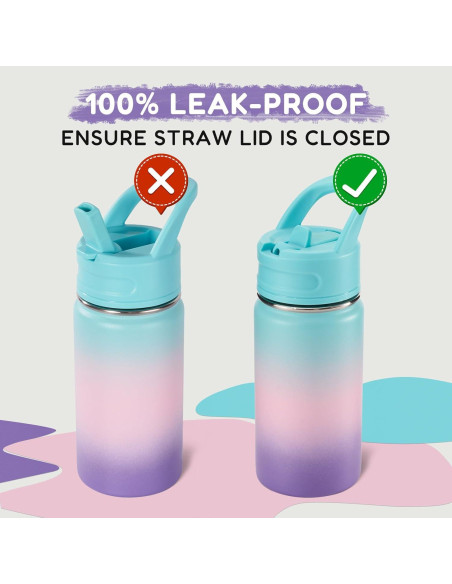 Botella de Agua Aislada Kerilyn 350ml para Niños Azul Botella de Agua Aislada Kerilyn 350ml para Niños Azul