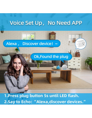 Enchufe Inteligente YNF 4 Paquete Compatible con Alexa