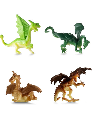 Figuras de Dragón Bedwina - Paquete de 36 Mini Juguetes
