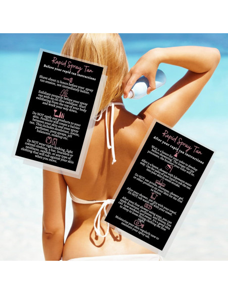 Tarjetas Instrucciones Cuidado Bronceado Boutique 50 Unidades Tarjetas Instrucciones Cuidado Bronceado Boutique 50 Unidades