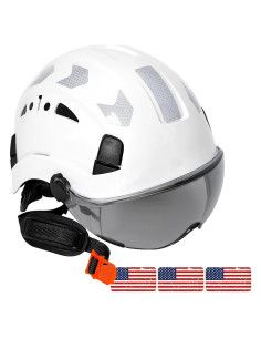 Casco de Seguridad Aolamegs Blanco con Visera Ahumada